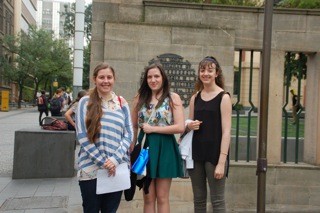 Names (from the left) Eva Franklyn, Darcy Rouillard and Sophia Godfrey.